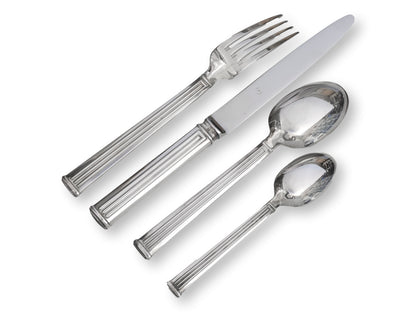 Vintage Christofle Triade Pattern Flatware, Service for 8