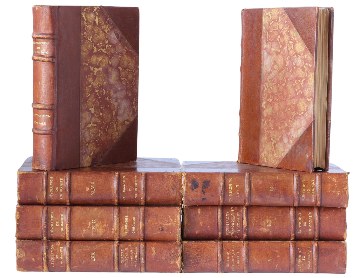 1920 French Evolution of Humanity Books