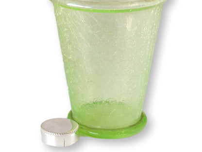 Art Deco Green Glass Cocktail Shaker