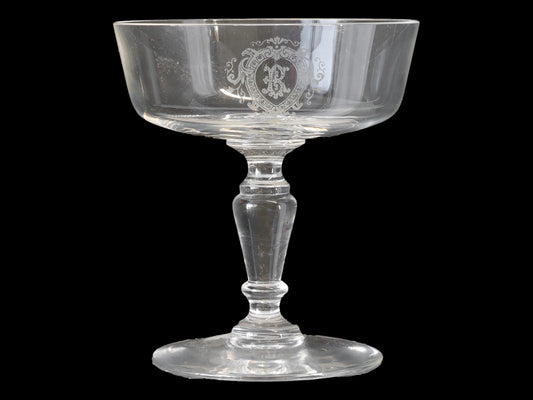 Antique French "B" Champagne Coupes, s/6