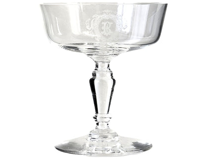 Antique French "B" Champagne Coupes, s/6