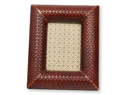 Italian Woven Leather Photo Frame