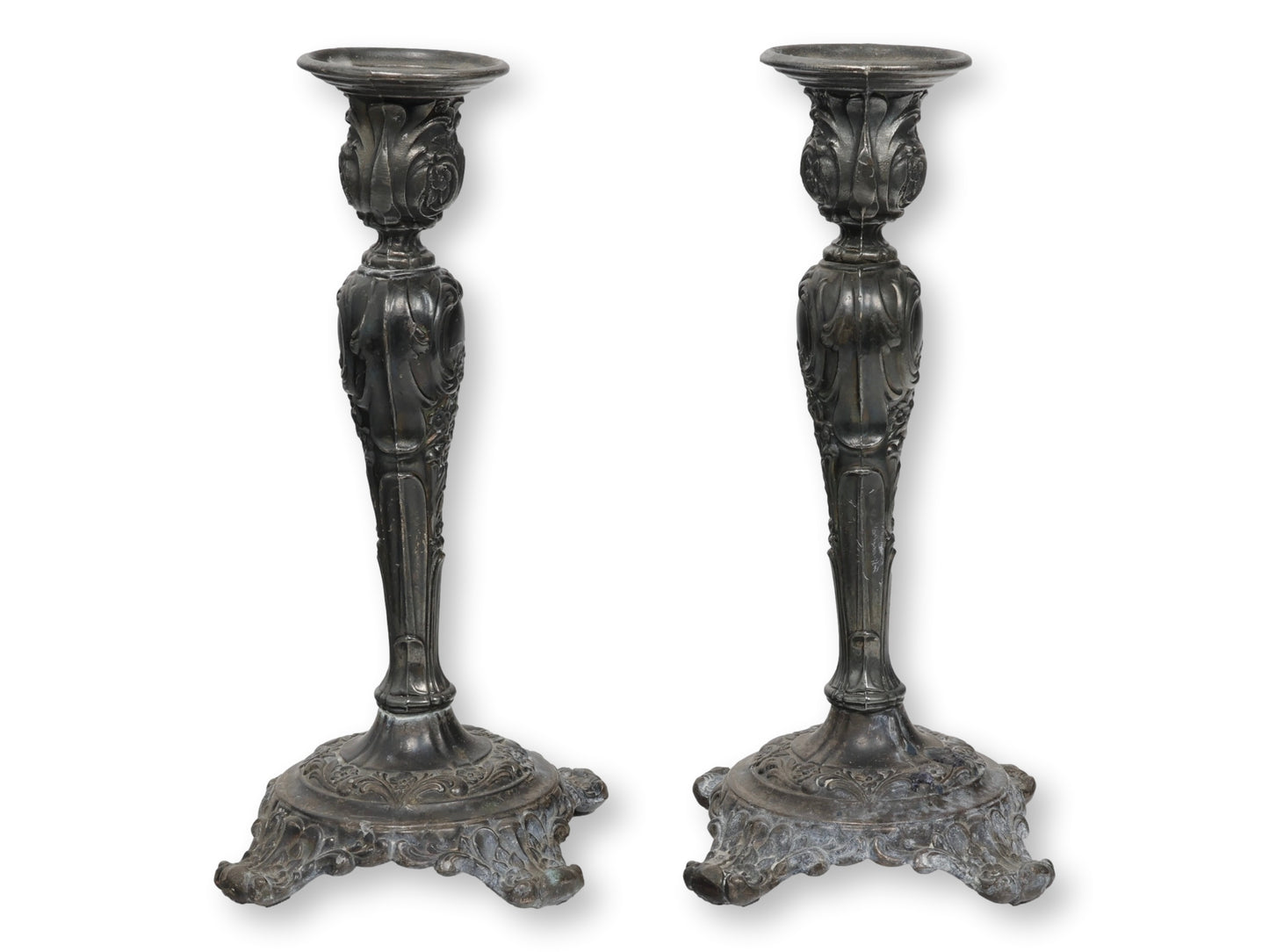 Early 20th Century American Pewter Candlesticks