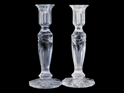 Vintage Waterford 8" Prentiss Cut Crystal Candlesticks