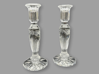 Vintage Waterford 8" Prentiss Cut Crystal Candlesticks
