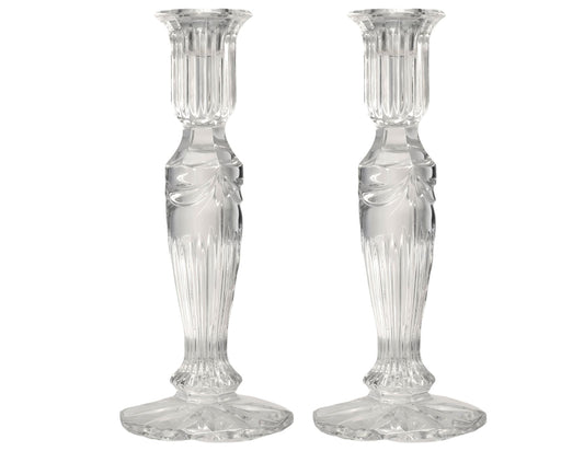 Vintage Waterford 8" Prentiss Cut Crystal Candlesticks