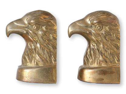 Mid 20th Brass Eagle Bookends