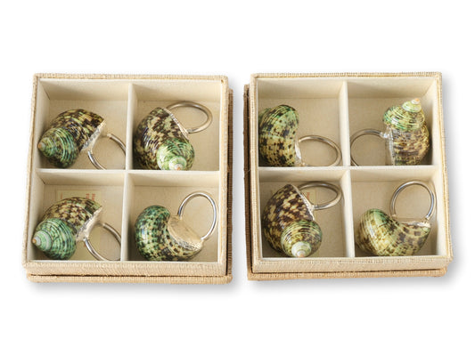 Midcentury Natural Shell Napkin Rings