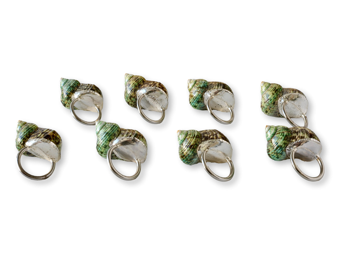 Midcentury Natural Shell Napkin Rings
