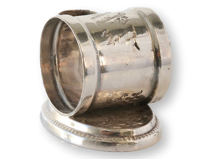 19th-C. Napkin Ring w/ Bud Vase