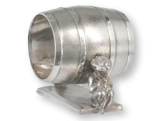 19th-C. Meriden Napkin Ring w/ Cherubs