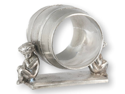 19th-C. Meriden Napkin Ring w/ Cherubs