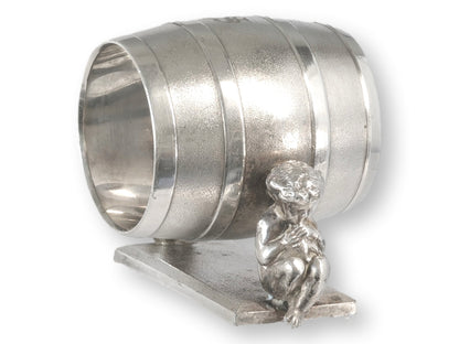 19th-C. Meriden Napkin Ring w/ Cherubs
