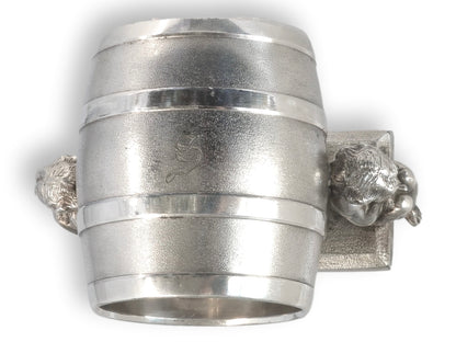 19th-C. Meriden Napkin Ring w/ Cherubs