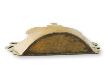 Antique English Brass Crown Wall Pocket Tidy