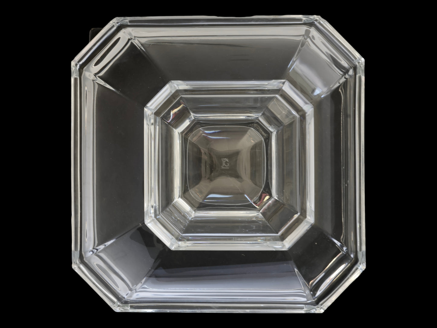 Midcentury Art Deco French Crystal Bowl