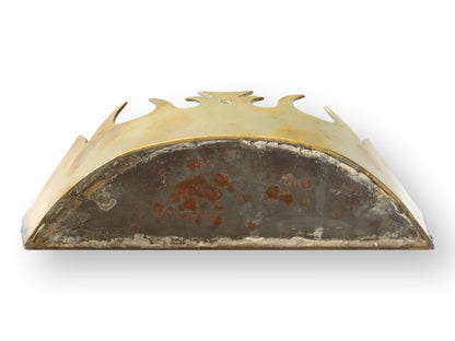 Late 19th English Victorian Brass Crown Wall Pocket