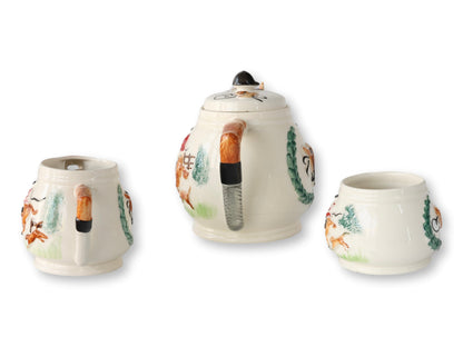 1940s English Fox Hunt Tea Service