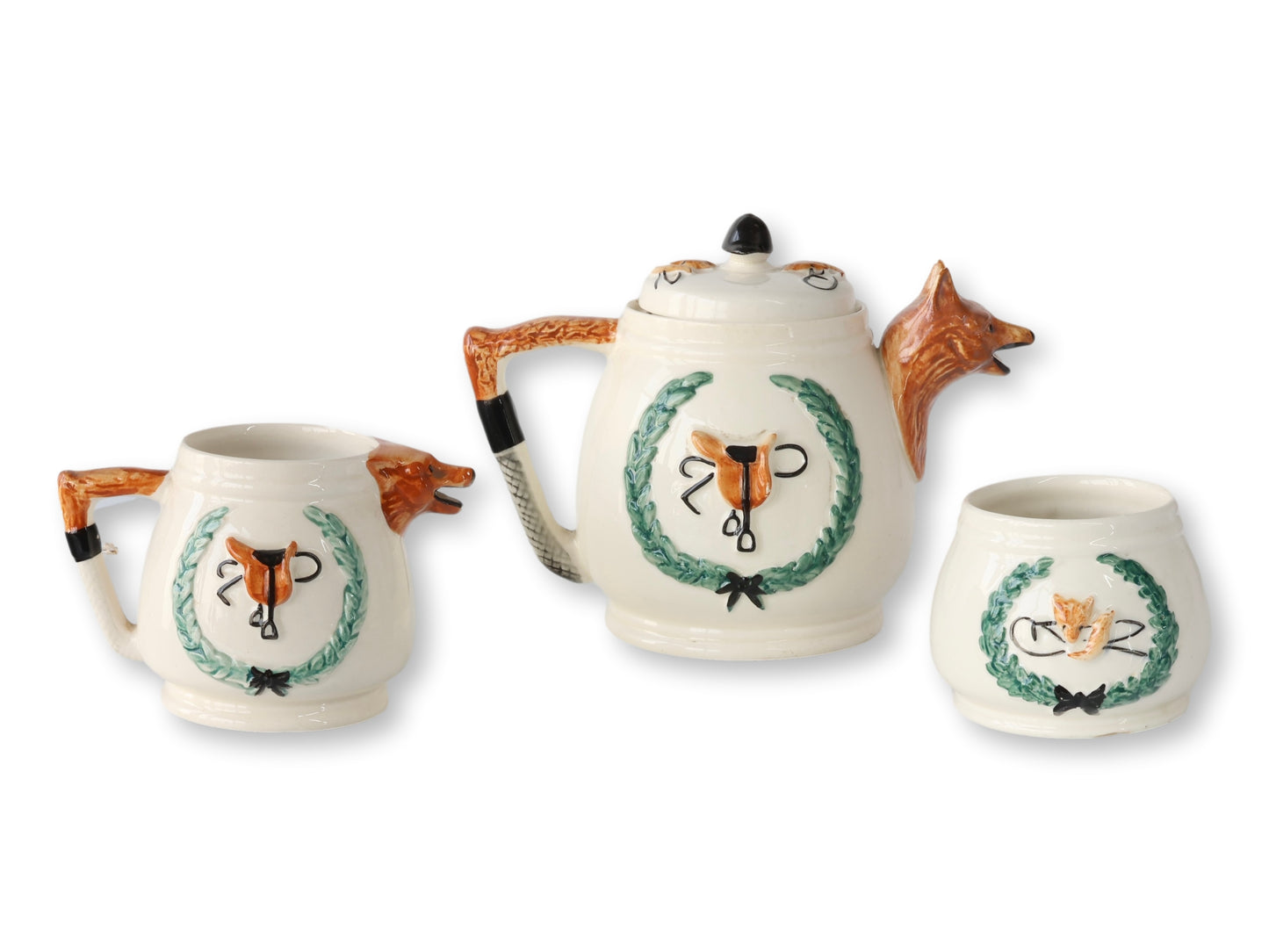 1940s English Fox Hunt Tea Service