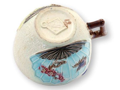 C. 1880 English Majolica Cup & Saucer