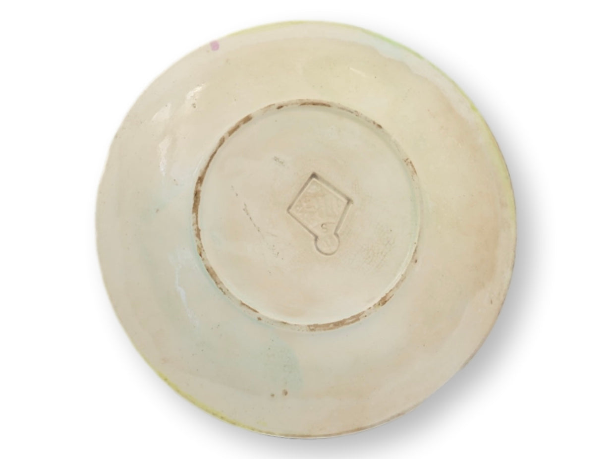 C. 1880 English Majolica Cup & Saucer