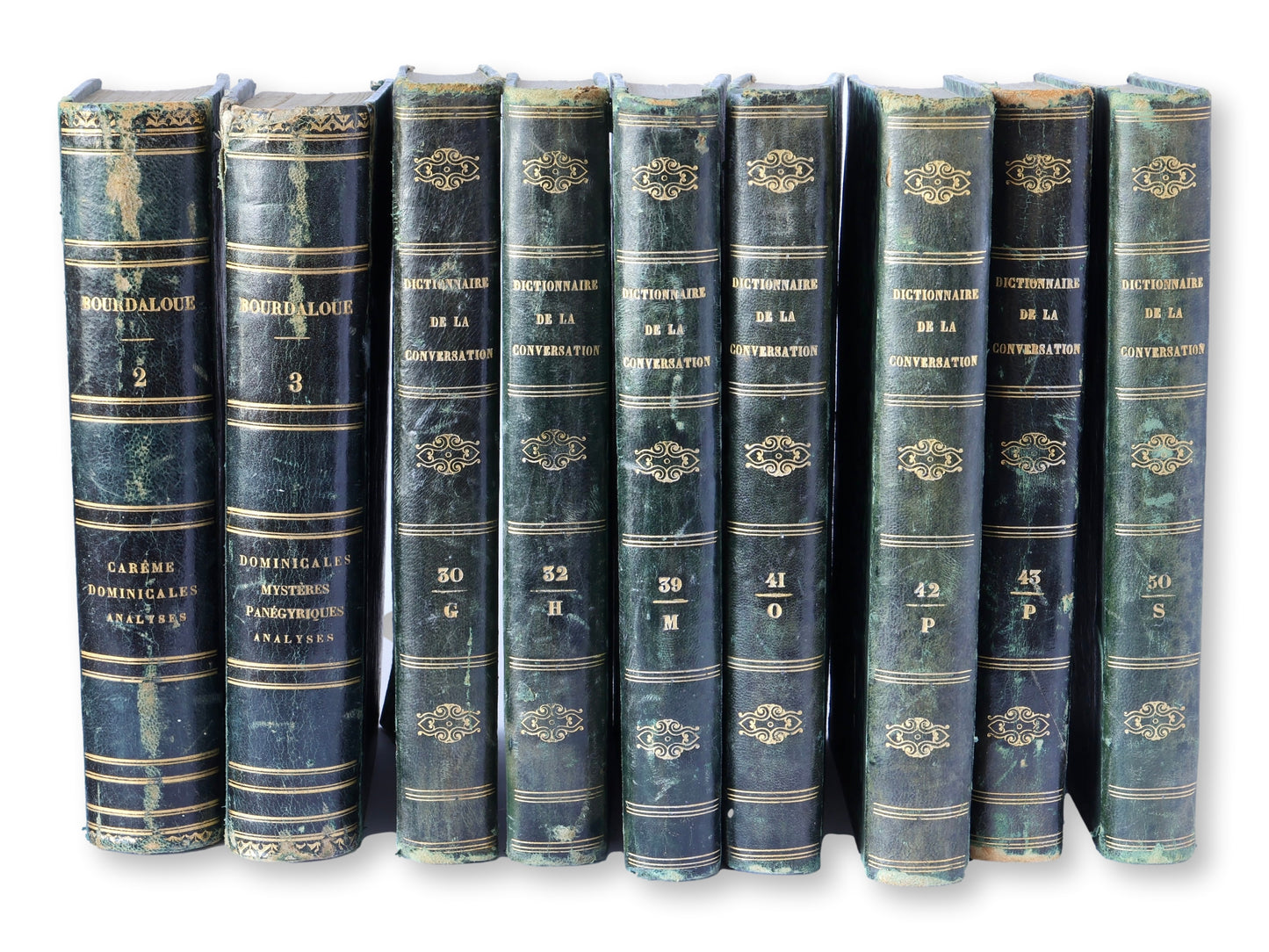 Mid-19th Century French Leather-Bound Library Set