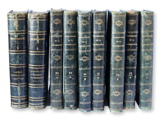 Mid-19th Century French Leather-Bound Library Set