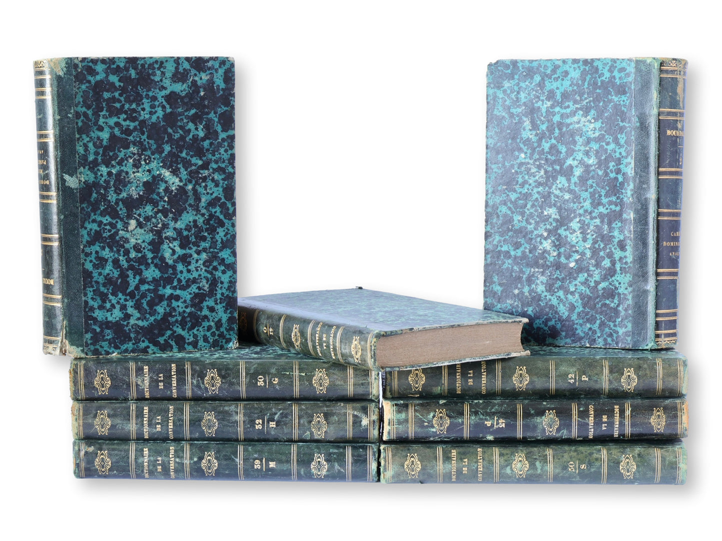 Mid-19th Century French Leather-Bound Library Set