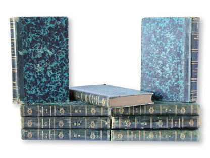 Mid-19th Century French Leather-Bound Library Set