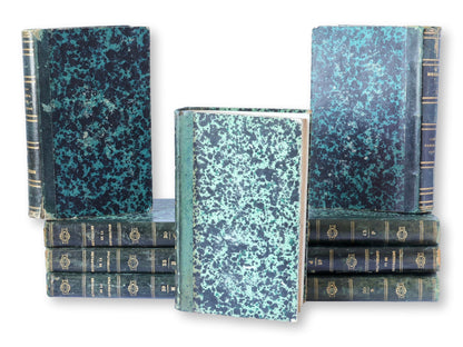 Mid-19th Century French Leather-Bound Library Set