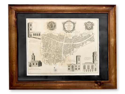 Original 1755 Cartography Map of London