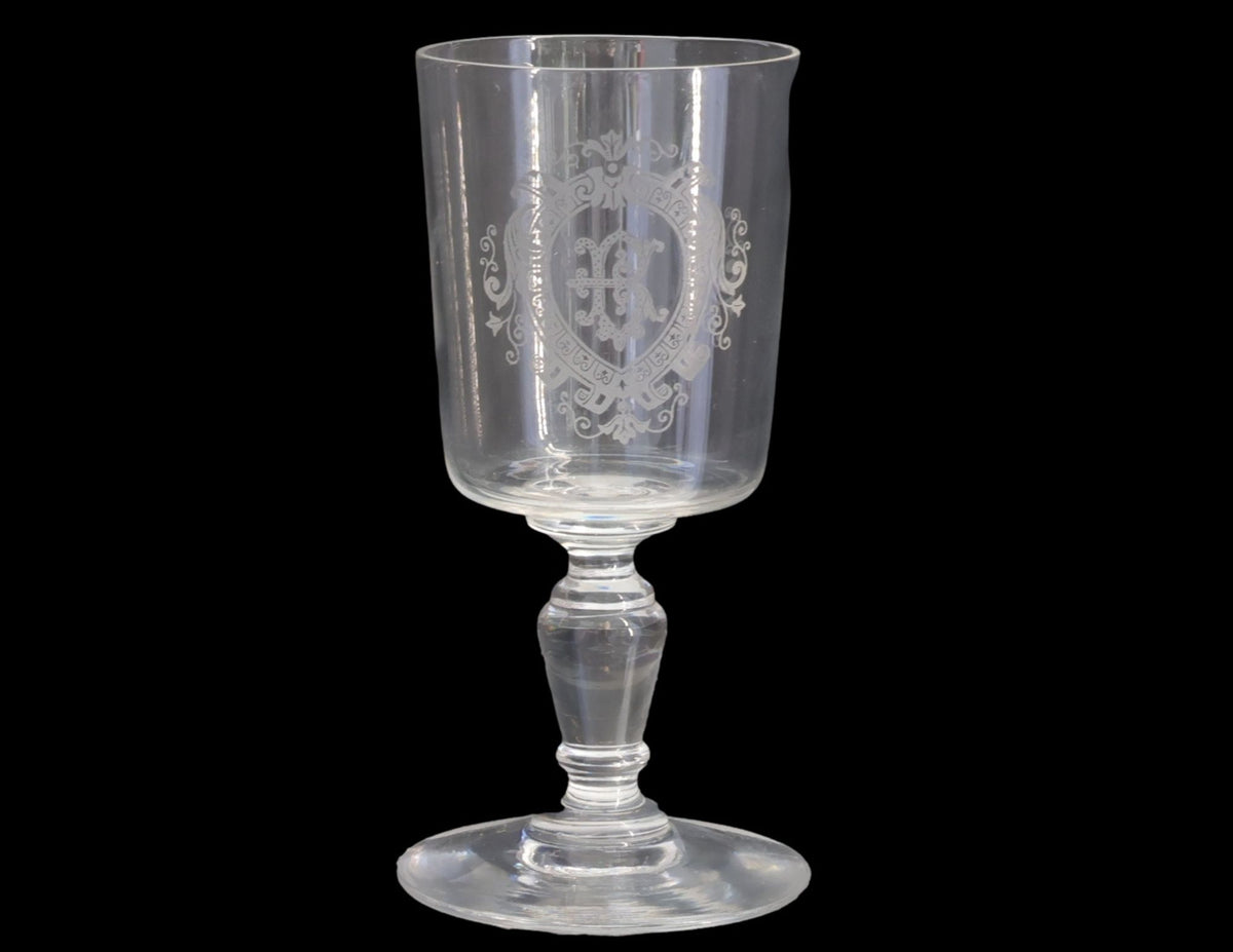 Antique French "B"  Stemware, s/8