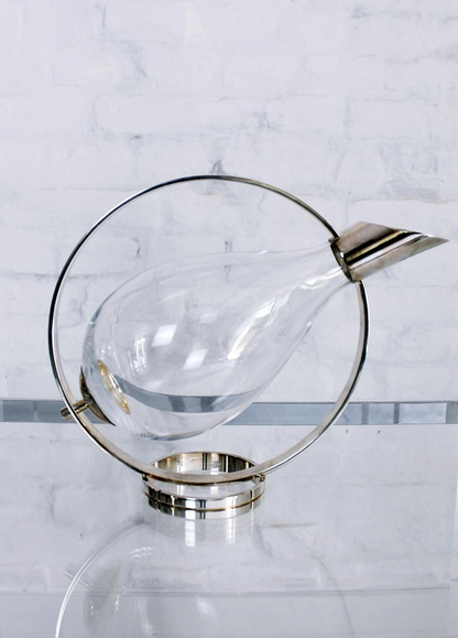 1990s Christofle Modernist Luc Lanel Decanter