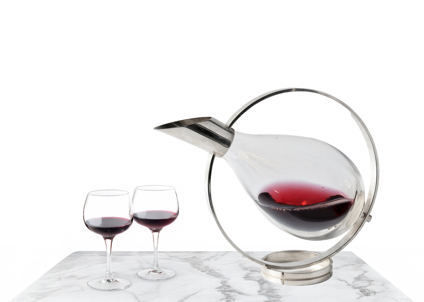 1990s Christofle Modernist Luc Lanel Decanter