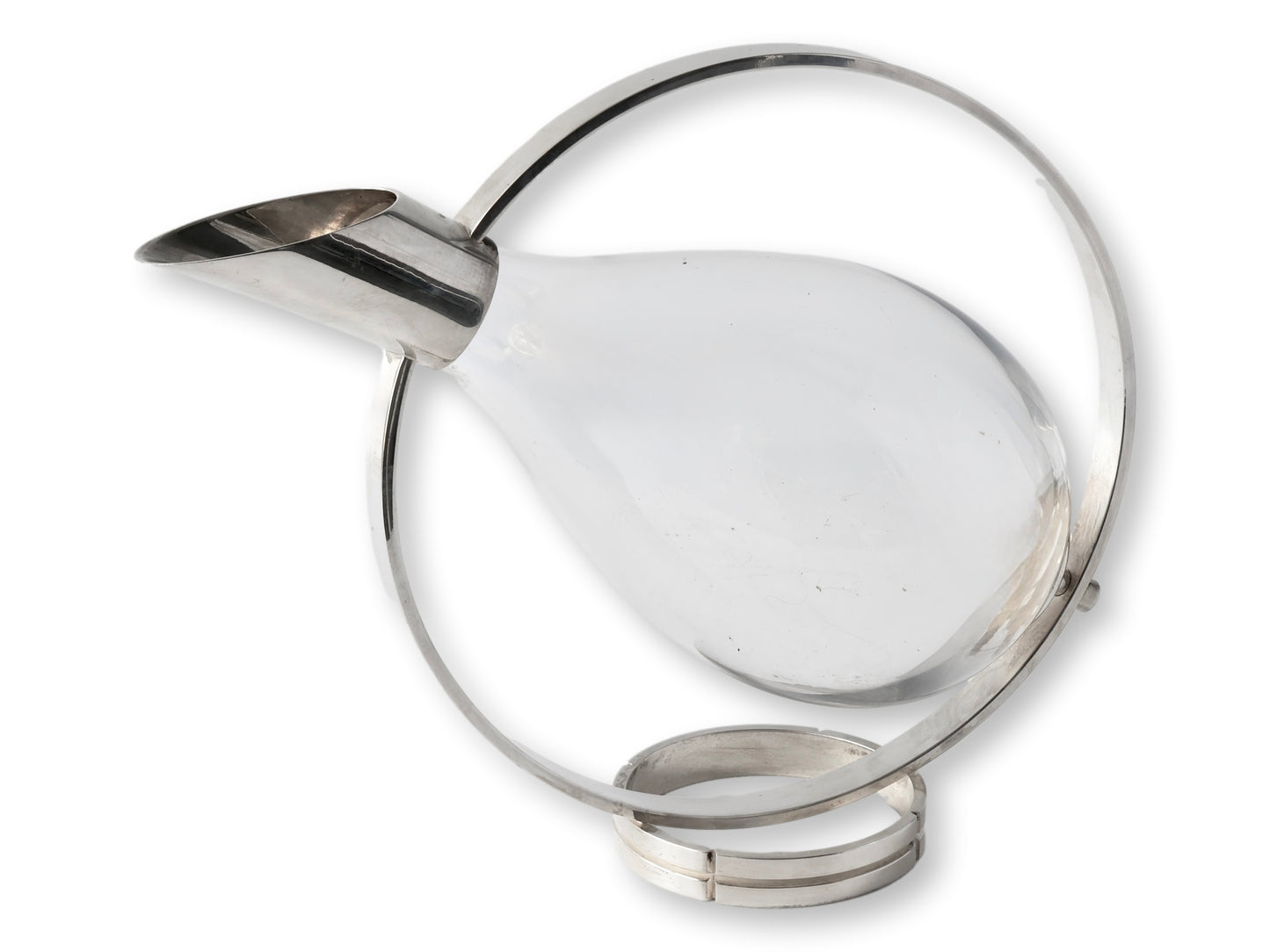 1990s Christofle Modernist Luc Lanel Decanter