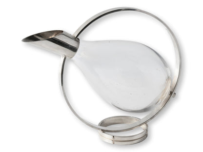 1990s Christofle Modernist Luc Lanel Decanter