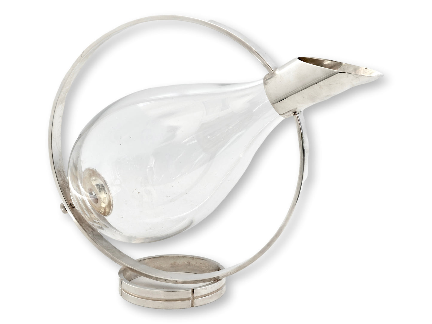 1990s Christofle Modernist Luc Lanel Decanter