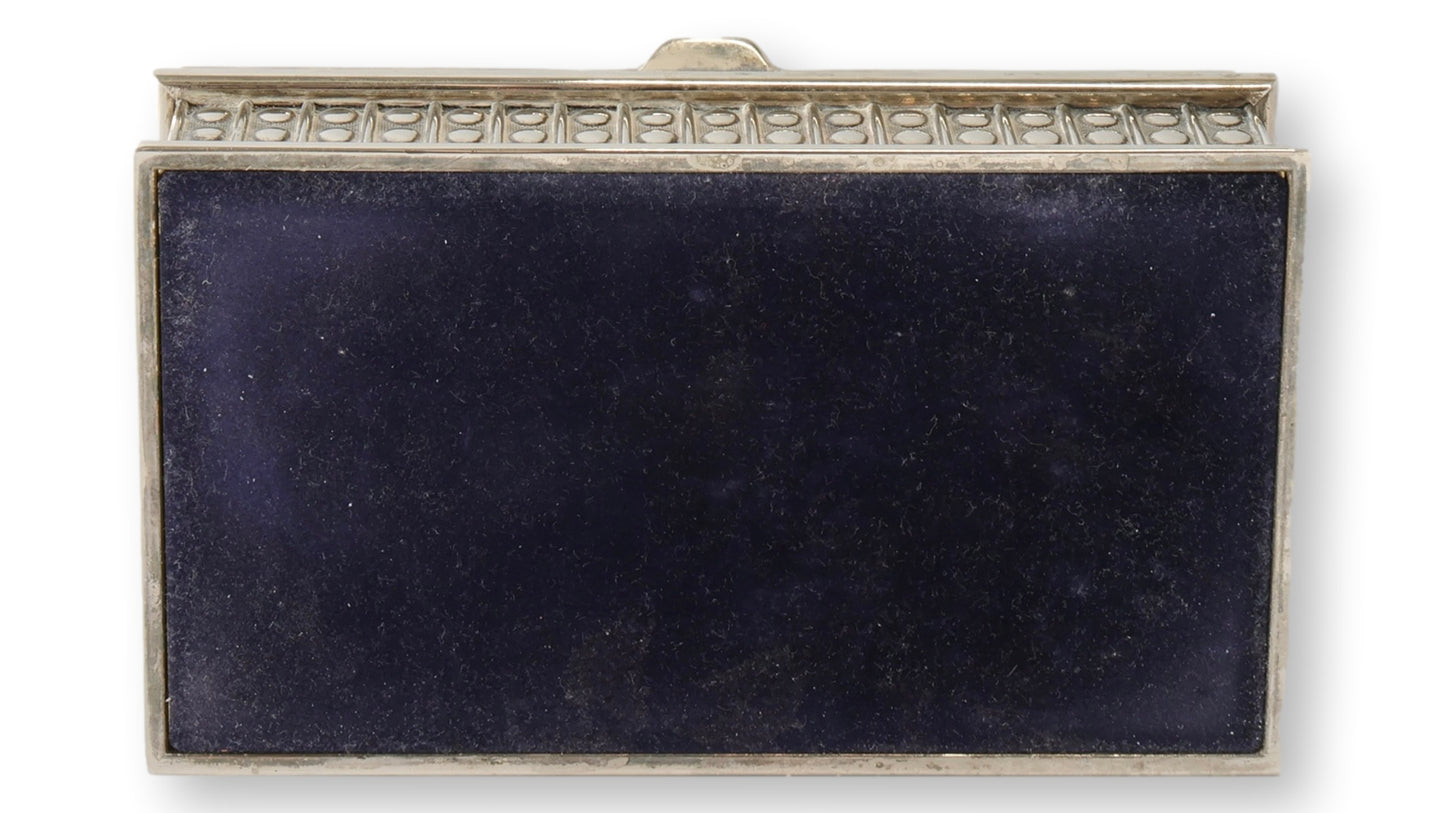 English Beaded Silver-Plate Storage Box