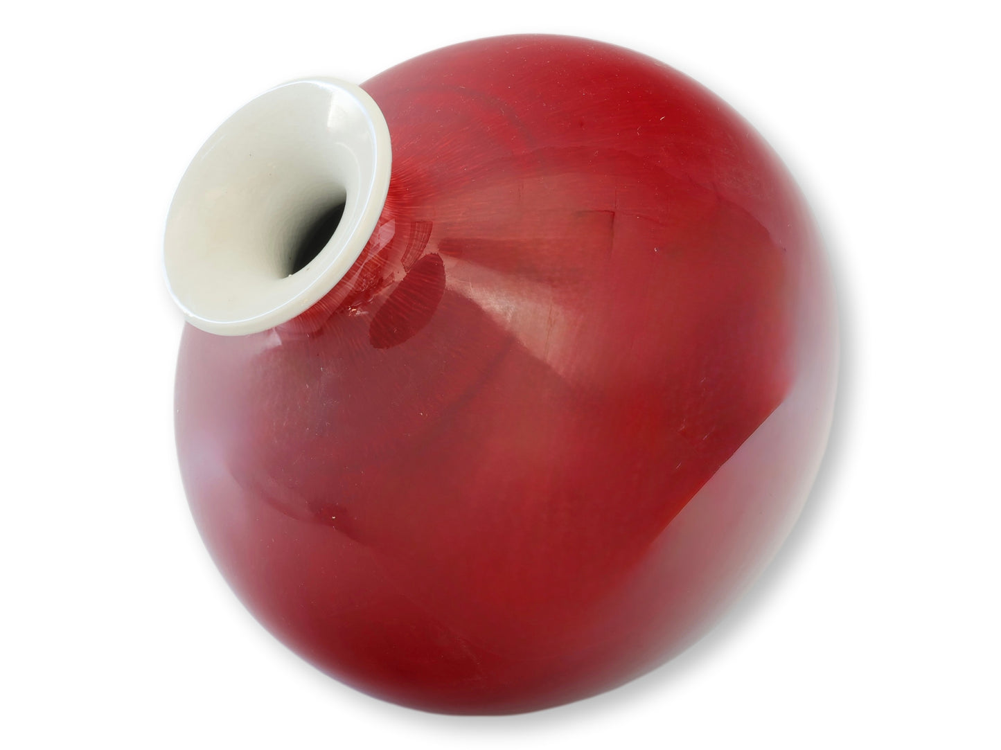 Chinese Flambé Vase in Oxblood Red Glaze