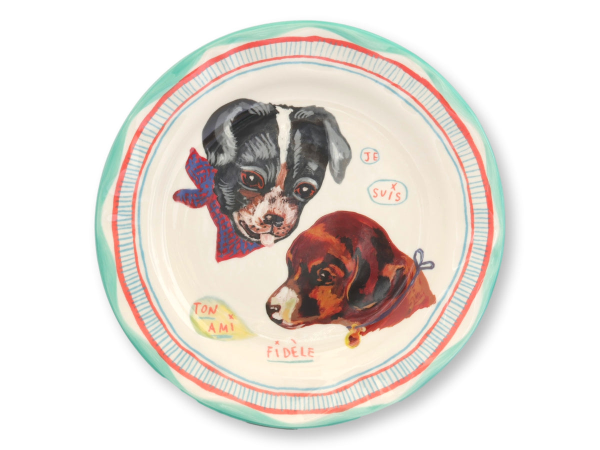 Nathalie Lètè Dinner Plates w/Dogs
