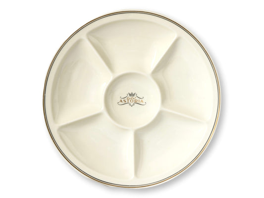 Set of Five Midcentury Astoria Hotel Divided Plates