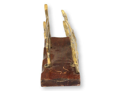 Midcentury Brass Horse & Jockey Letter Holder