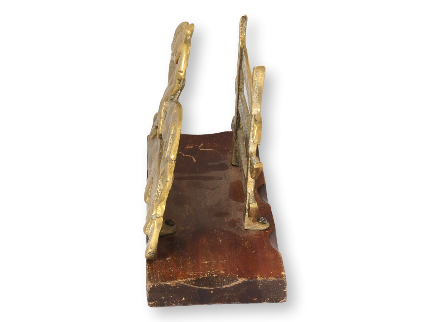 Midcentury Brass Horse & Jockey Letter Holder