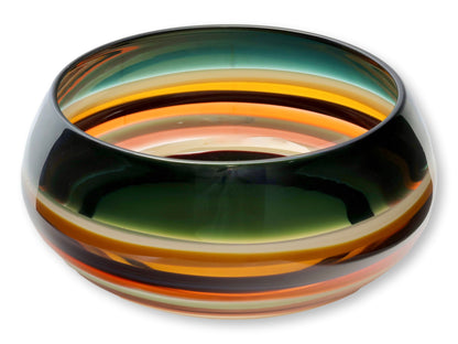 Signed Caleb Siemon Art Glass Bowl