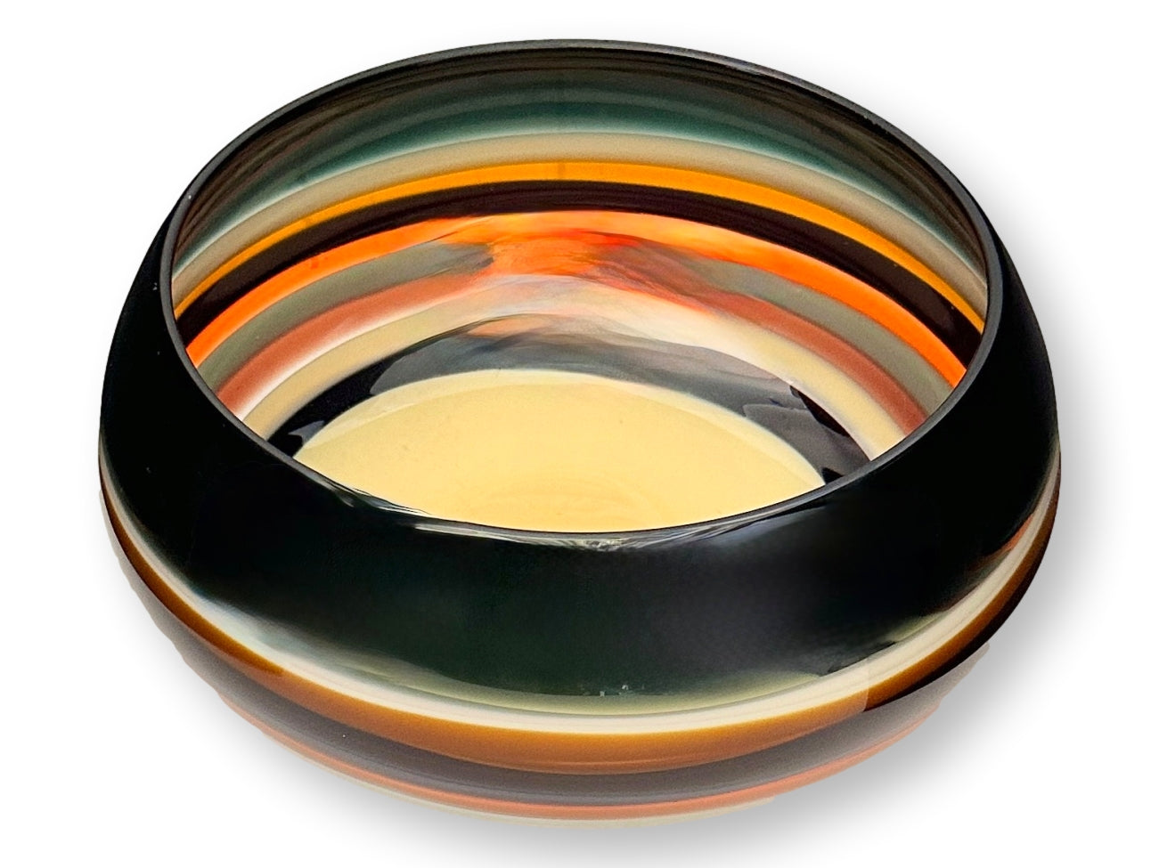 Signed Caleb Siemon Art Glass Bowl