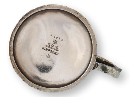 Antique Elkington Silver-Plate Half Pint Ale Mug w/Logo