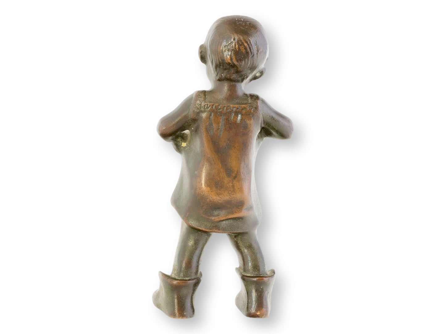 19th-C. Danish Bronze Sculpture of Child