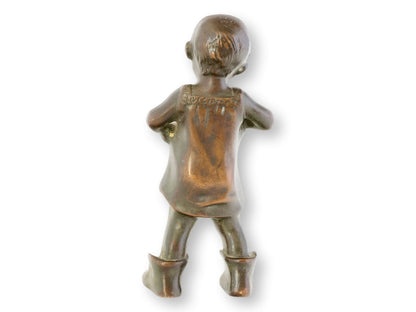 19th-C. Danish Bronze Sculpture of Child