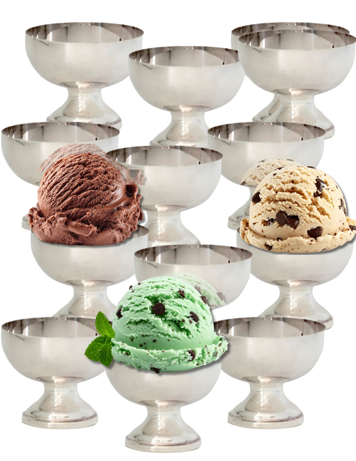 English Hotelware Silverplated Ice Cream Dishes