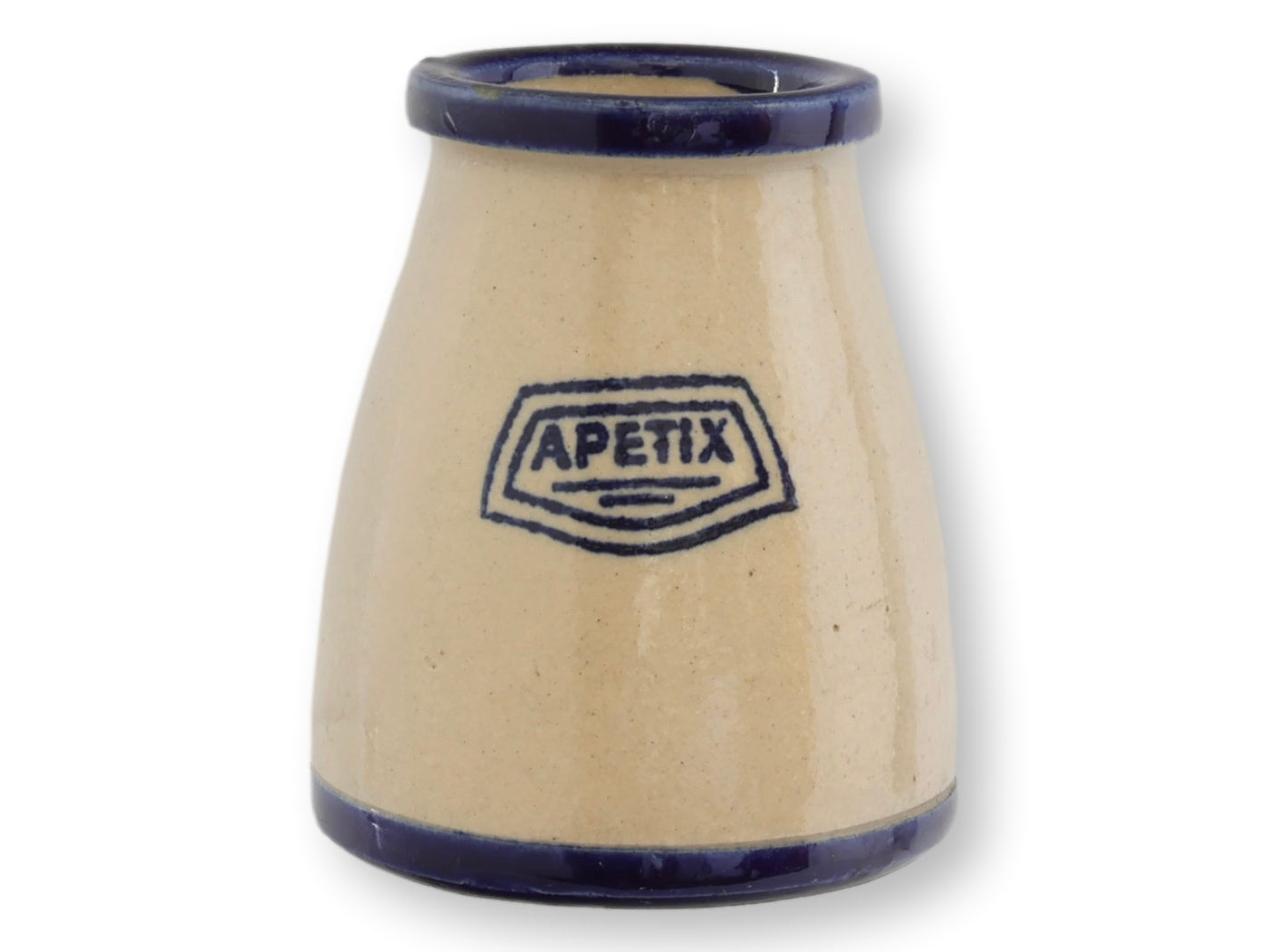 Vintage French Stoneware APETIX Mustard Jar